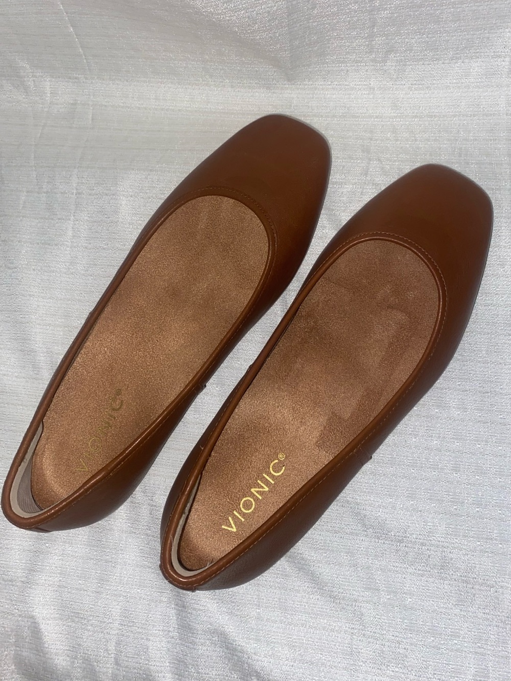 Vionic Chestnut Brown Orinda Ballet Flats Leather Office Teacher